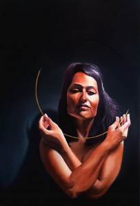 Margaux No. 6 2013 Olieverf op doek / Bladgoud 85 x 105cm