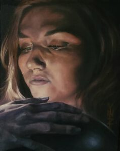 Laurie No. 5 "Gaia" 2023 Olieverf op linnen 31 x 25 cm